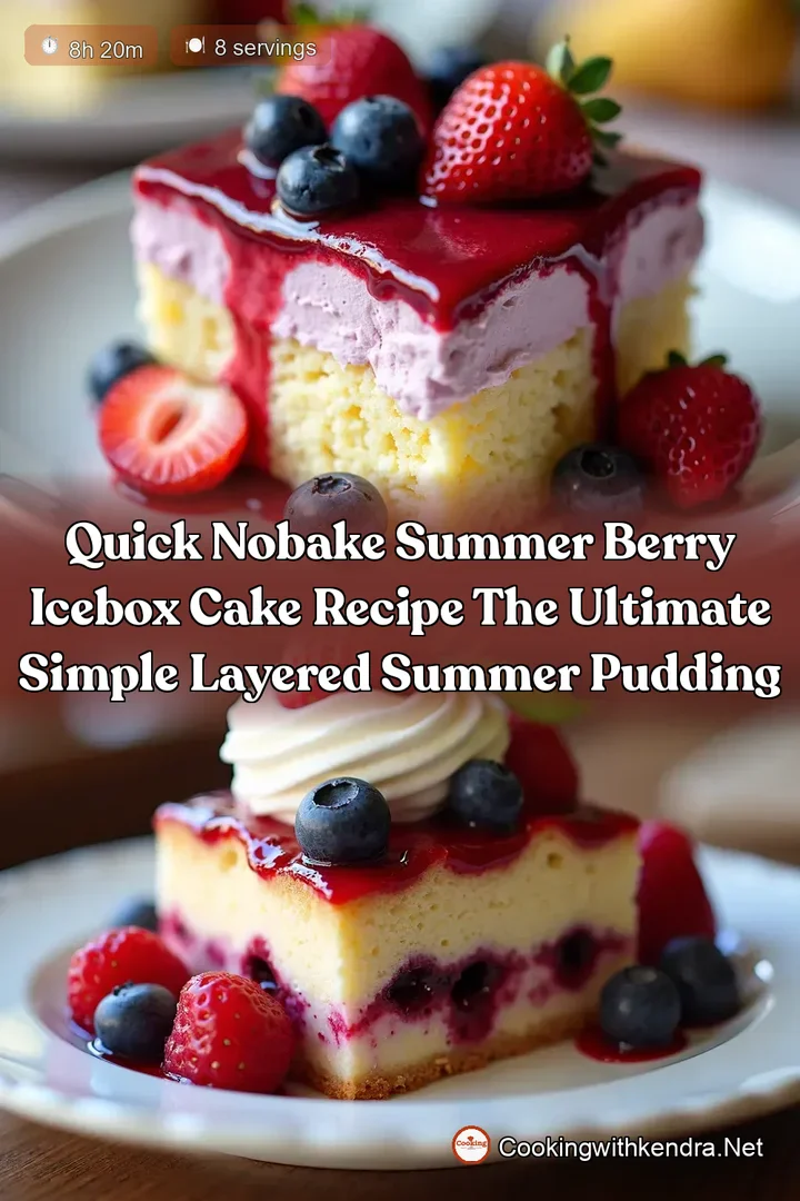 Quick NoBake Summer Berry Icebox Cake Recipe The Ultimate Simple Layered Summer Pudding