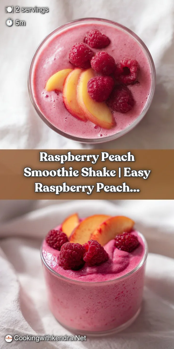 Close-up of a thick, creamy coral-colored blend with tiny raspberry seeds and a frosty, chilled texture.
