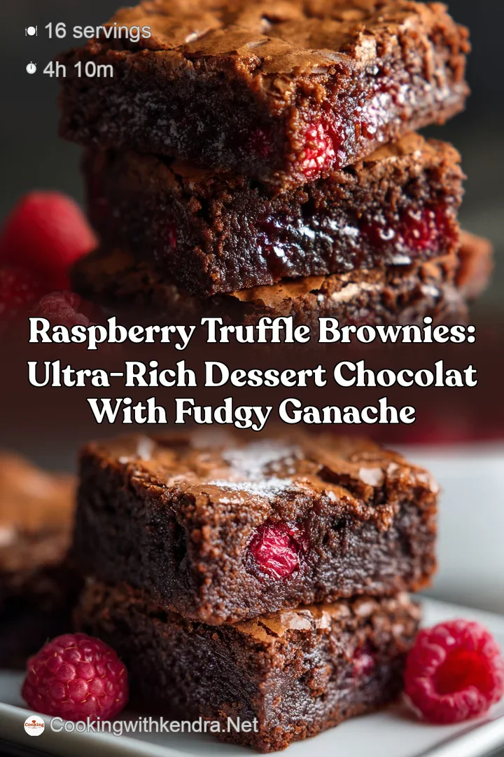 Raspberry Truffle Brownies: Ultra-Rich Dessert Chocolat with Fudgy Ganache