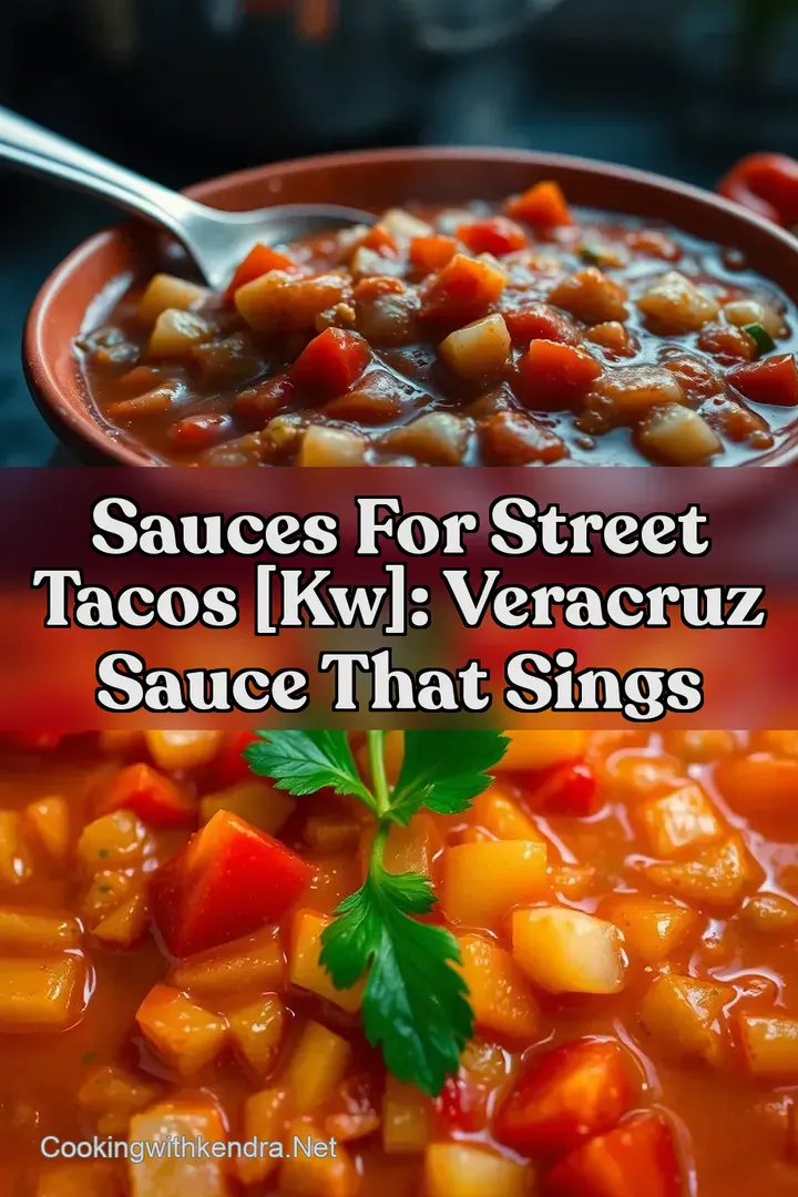 Sauces For Street Tacos [kw]: Veracruz Sauce That Sings