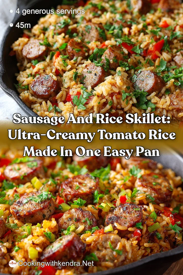 Sausage and Rice Skillet: Ultra-Creamy Tomato Rice Made in One Easy Pan
