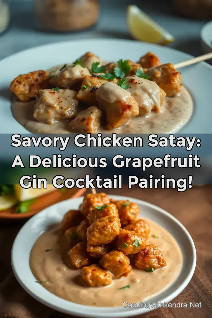 Savory Chicken Satay: A Delicious Grapefruit Gin Cocktail Pairing!