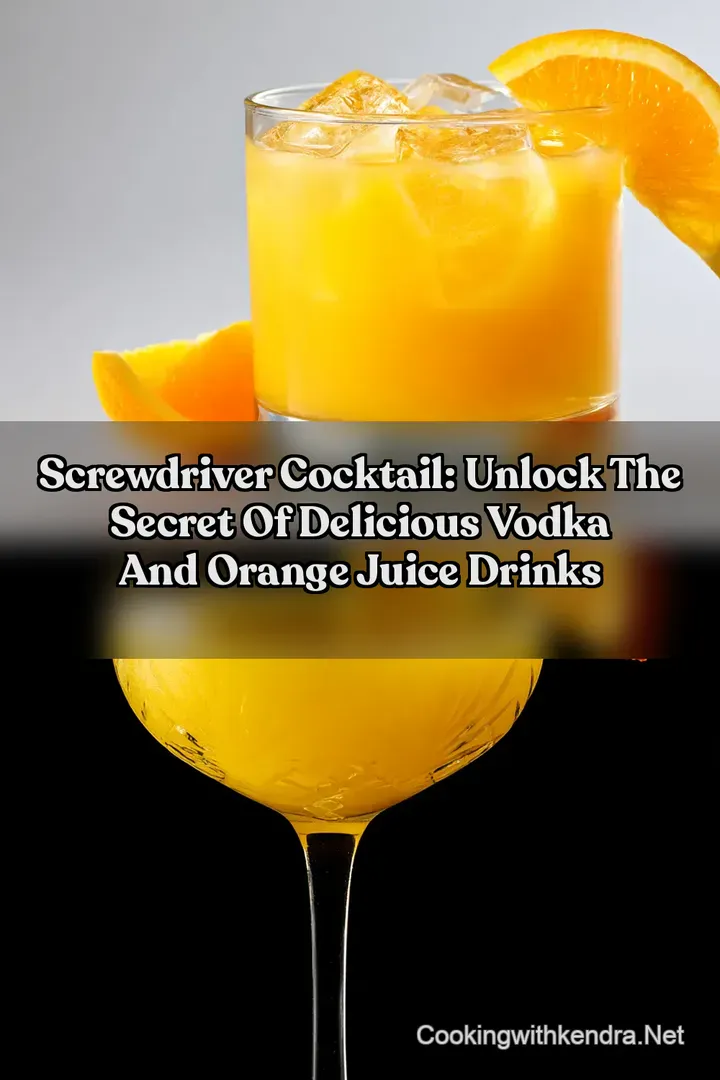 Screwdriver Cocktail: Unlock the Secret of Delicious Vodka And Orange Juice Drinks