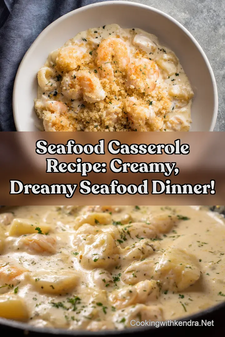 Seafood Casserole Recipe: Creamy Dreamy Seafood Dinner! : PIN FOR LATER Seafood Casserole Recipe: Creamy Dreamy Seafood Dinner!