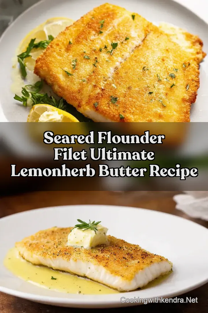 Seared Flounder Filet Ultimate LemonHerb Butter Recipe : PIN FOR LATER Seared Flounder Filet Ultimate LemonHerb Butter Recipe