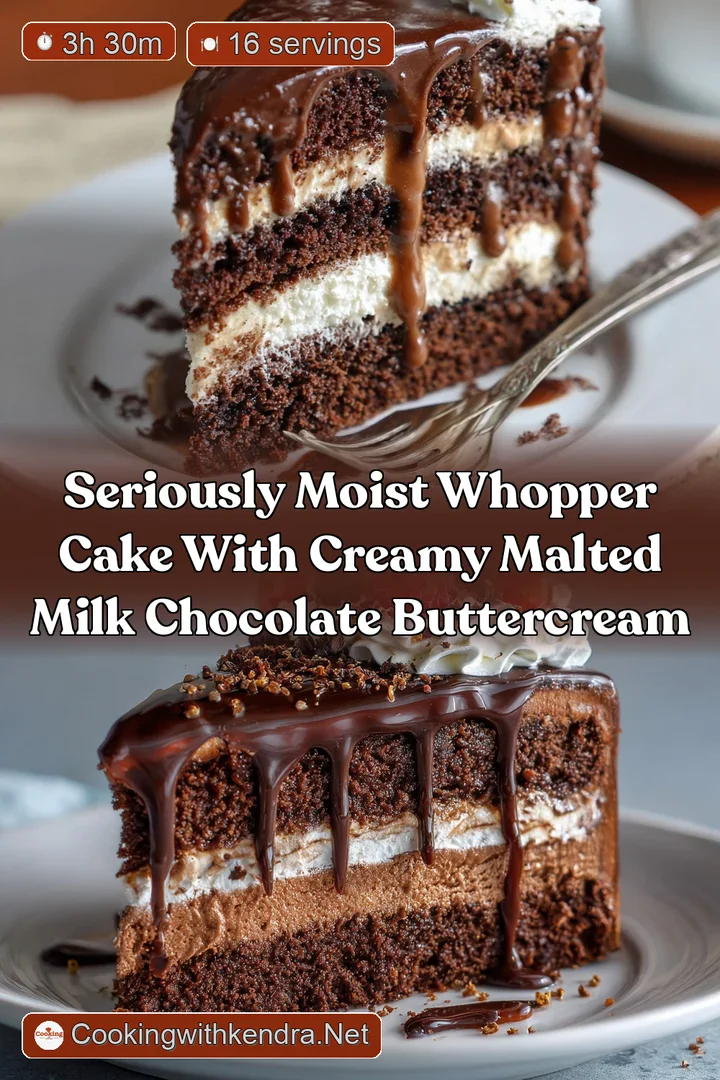 Seriously Moist Whopper Cake with Creamy Malted Milk Chocolate Buttercream
