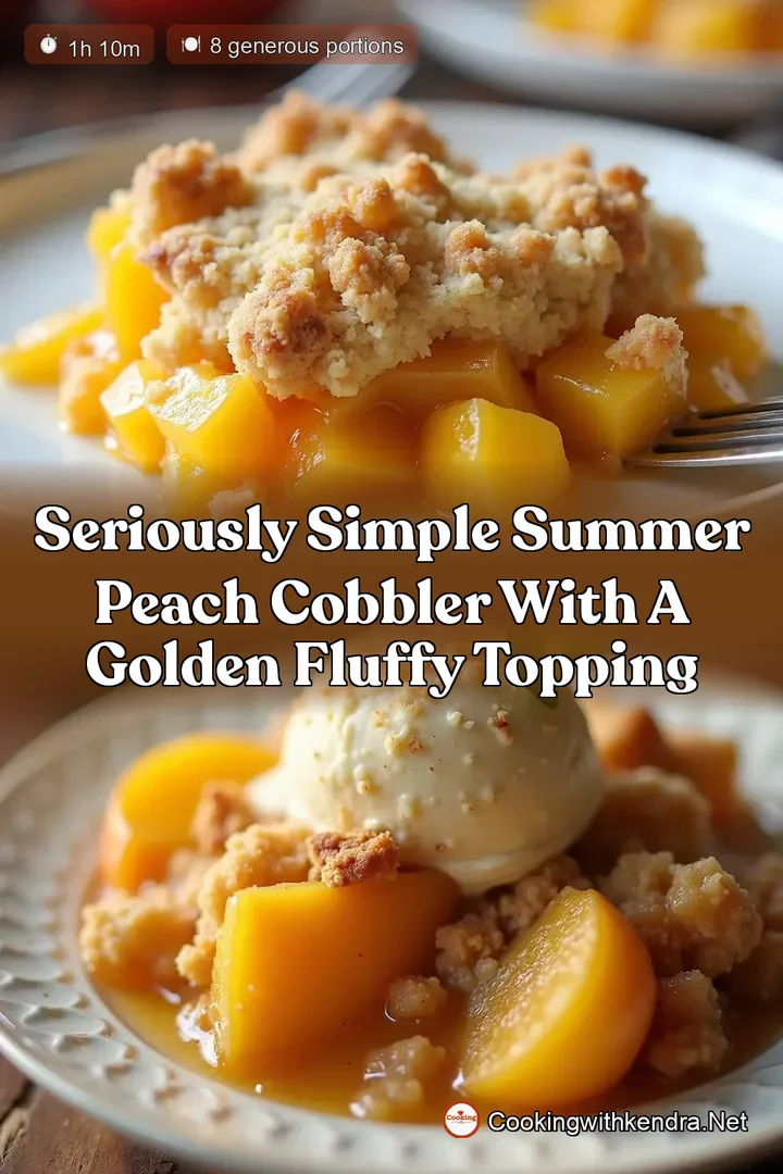 Seriously Simple Summer Peach Cobbler with a Golden Fluffy Topping