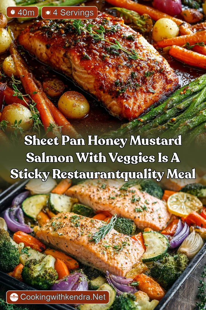 Sheet Pan Honey Mustard Salmon with Veggies is a Sticky RestaurantQuality Meal