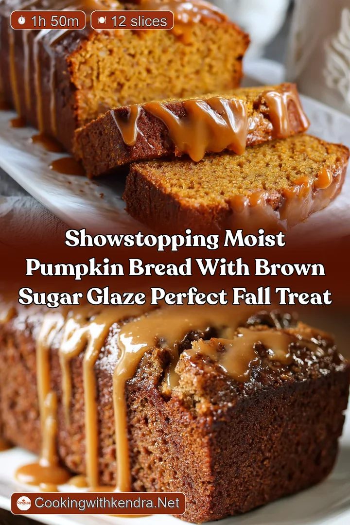 Showstopping Moist Pumpkin Bread with Brown Sugar Glaze Perfect Fall Treat