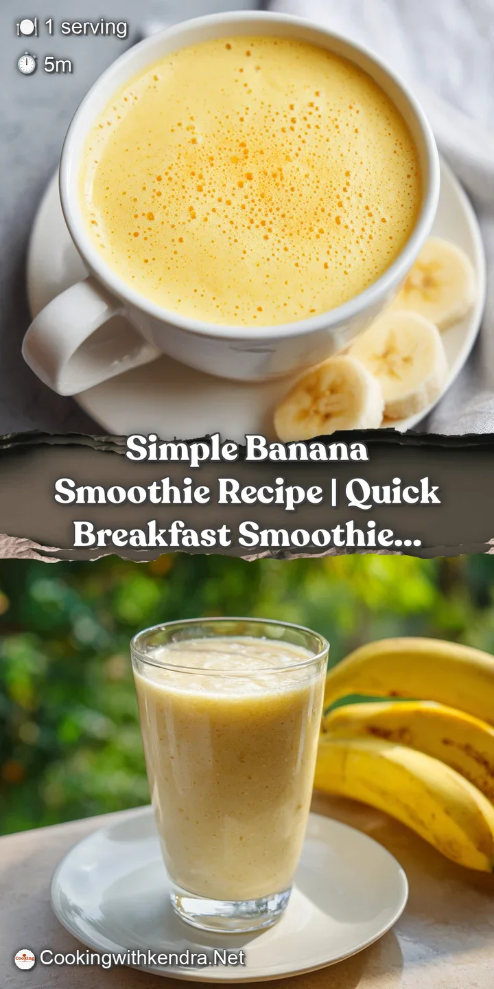 A vibrant yellow banana smoothie with a thick, frothy texture, glistening in the light