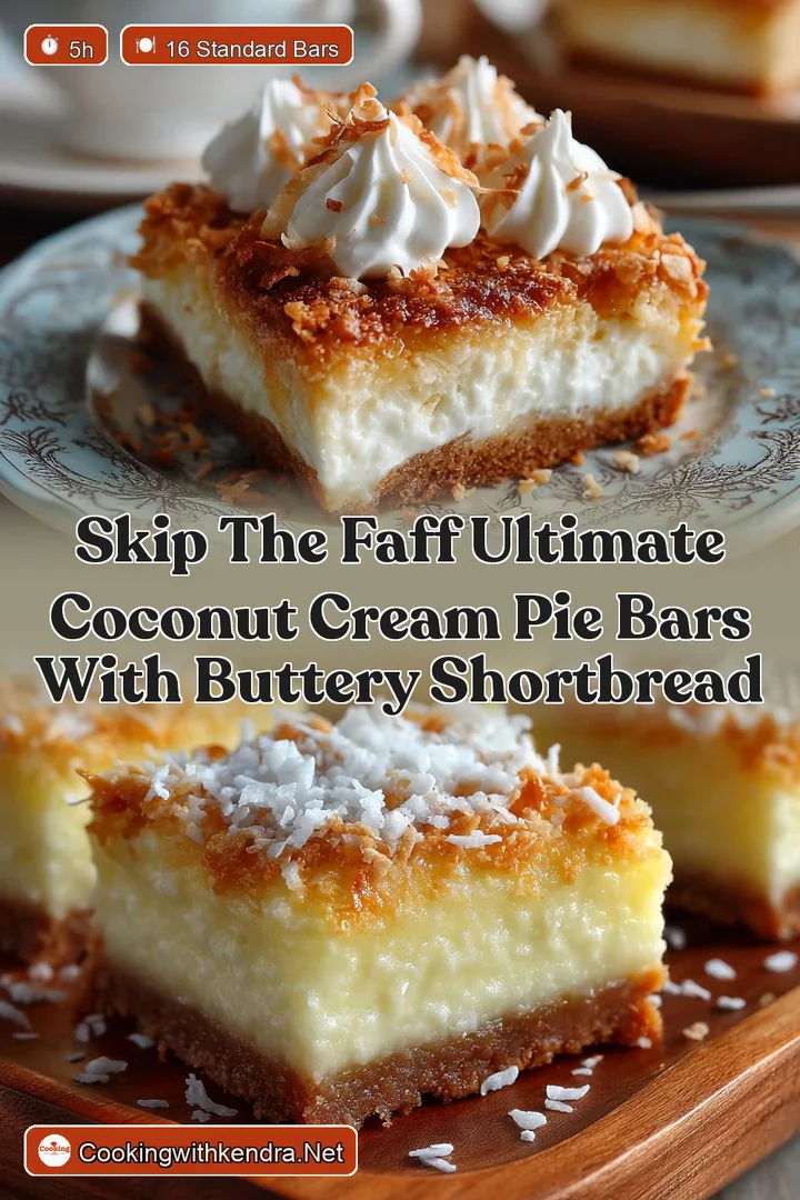 Skip the Faff Ultimate Coconut Cream Pie Bars with Buttery Shortbread