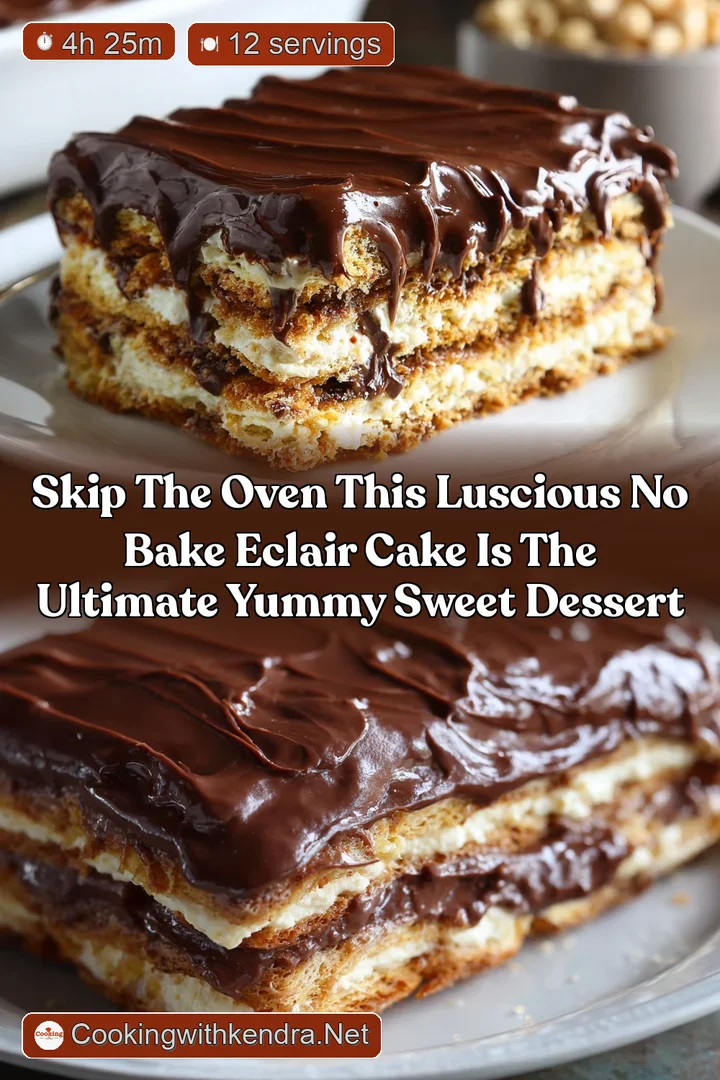 Skip the oven This luscious No Bake Eclair Cake is the ultimate yummy sweet dessert
