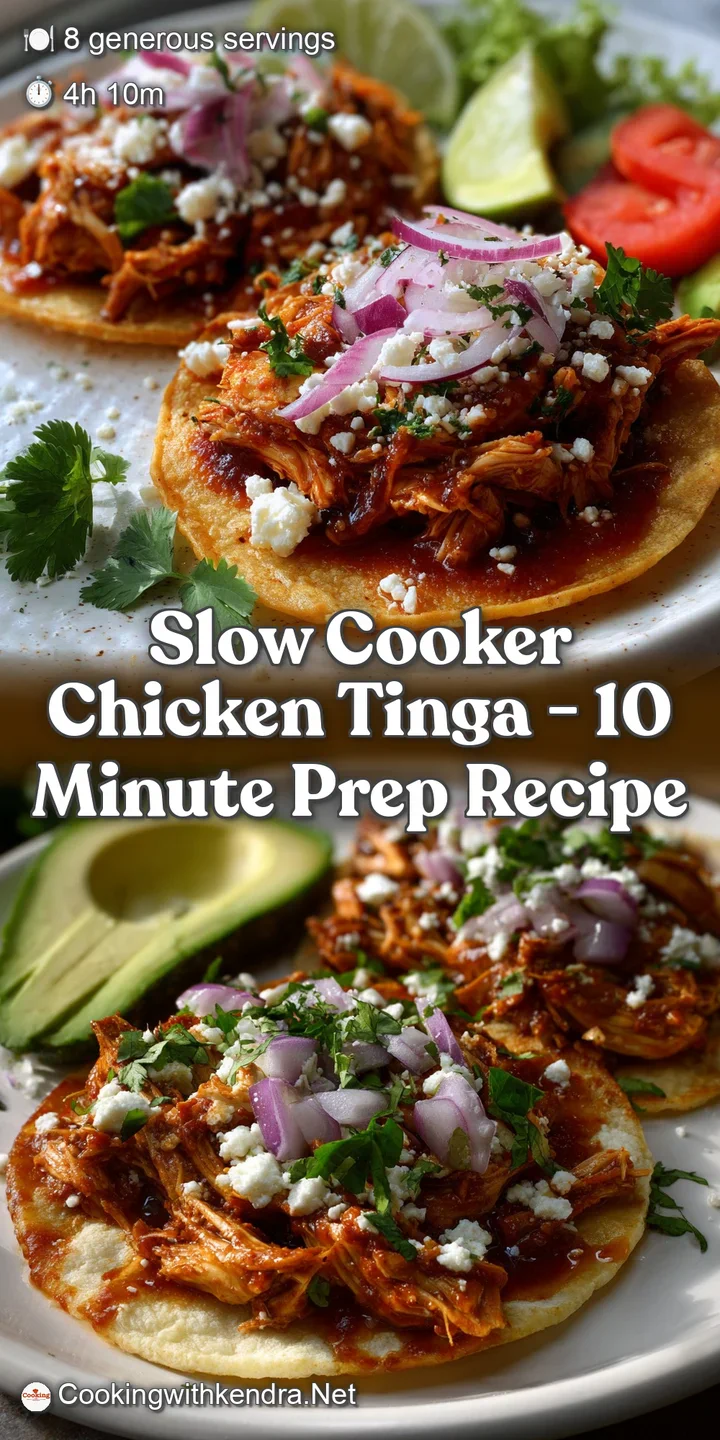 Slow Cooker Chicken Tinga - 10 Minute Prep Recipe