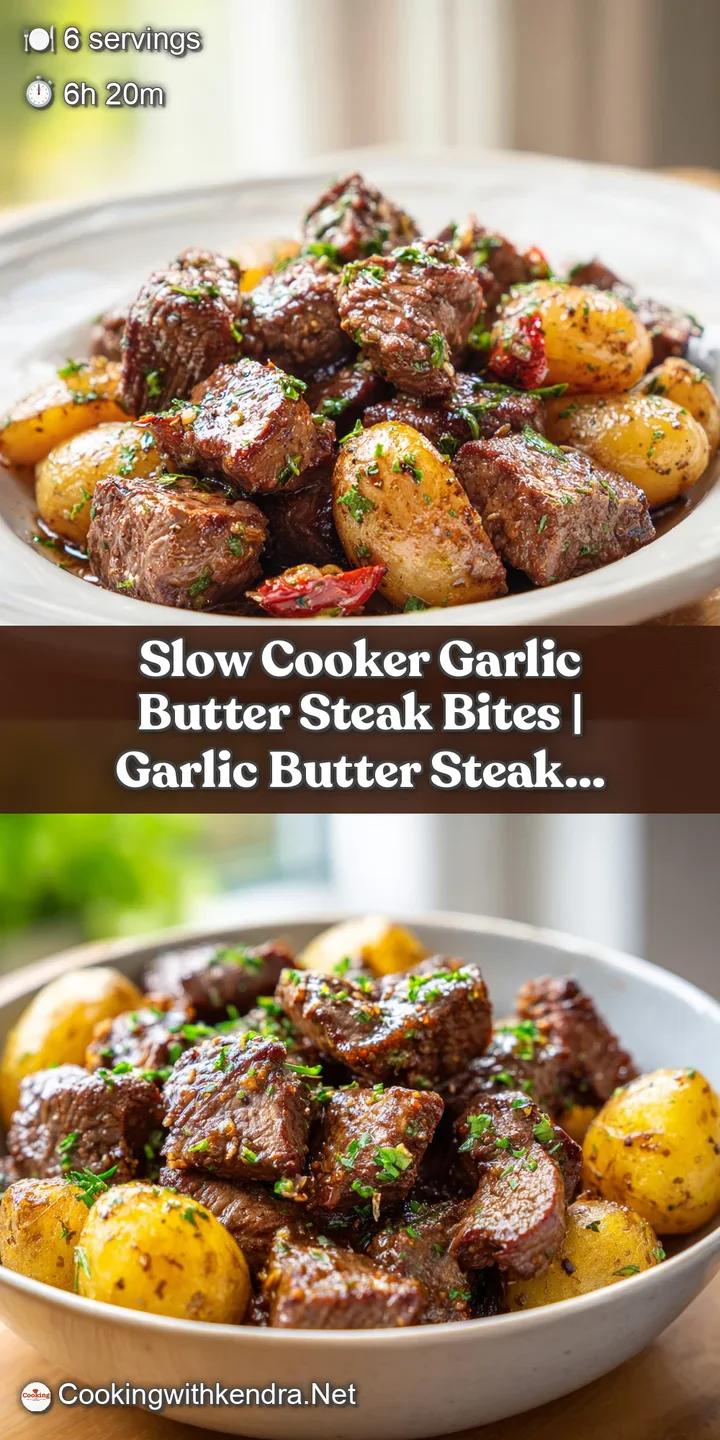 Juicy, seared steak bites glistening with garlic butter, alongside fork-tender potato chunks.