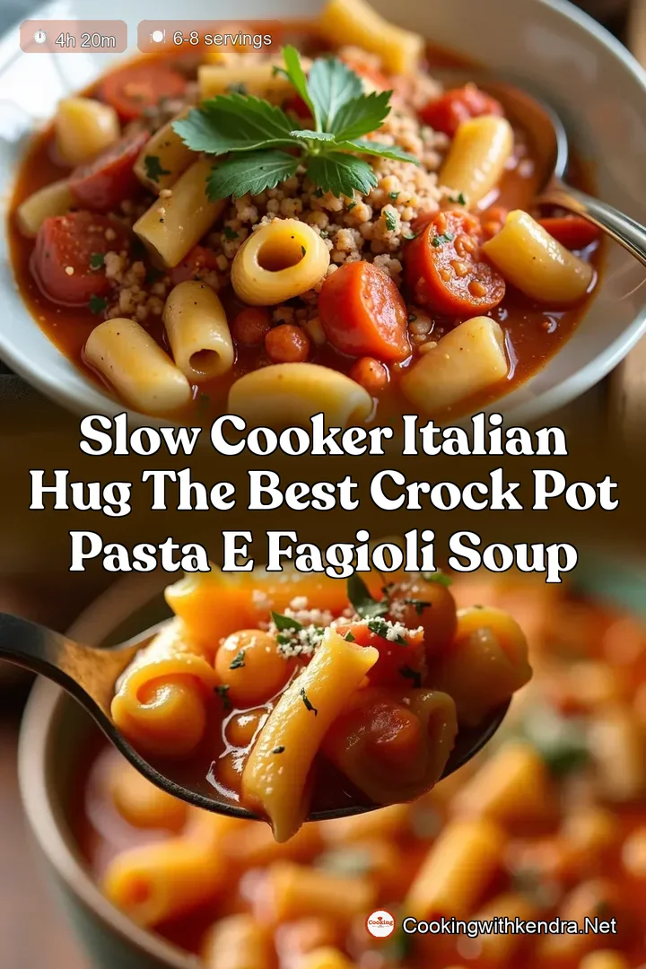 Slow Cooker Italian Hug The Best Crock Pot Pasta e Fagioli Soup
