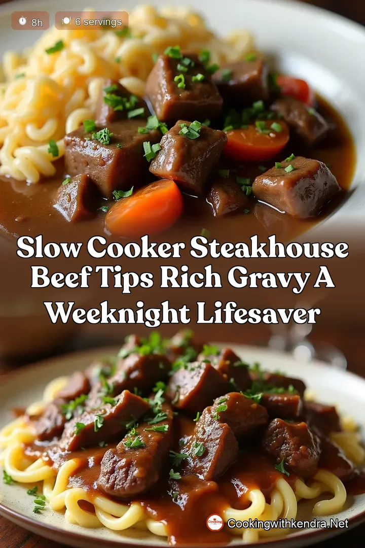 Slow Cooker Steakhouse Beef Tips Rich Gravy A Weeknight Lifesaver