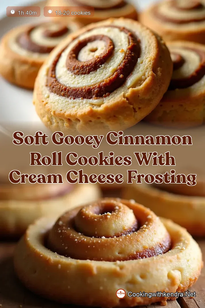 Soft Gooey Cinnamon Roll Cookies with Cream Cheese Frosting