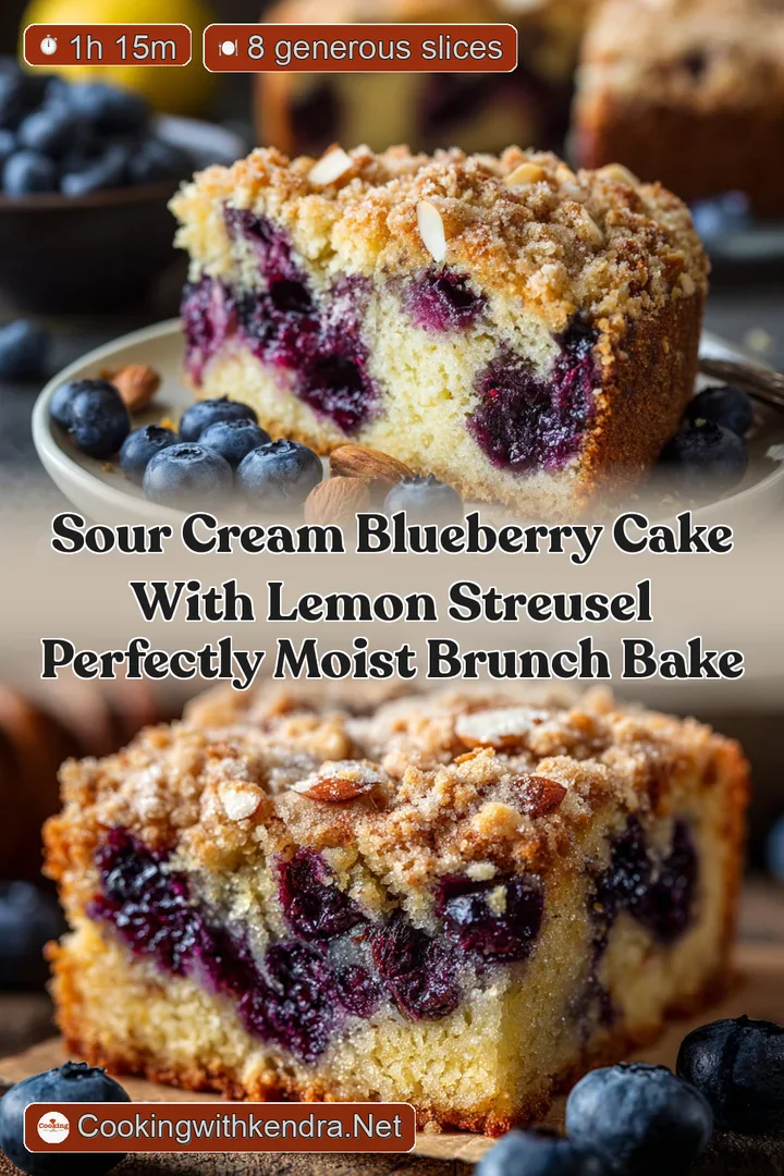Sour Cream Blueberry Cake with Lemon Streusel Perfectly Moist Brunch Bake