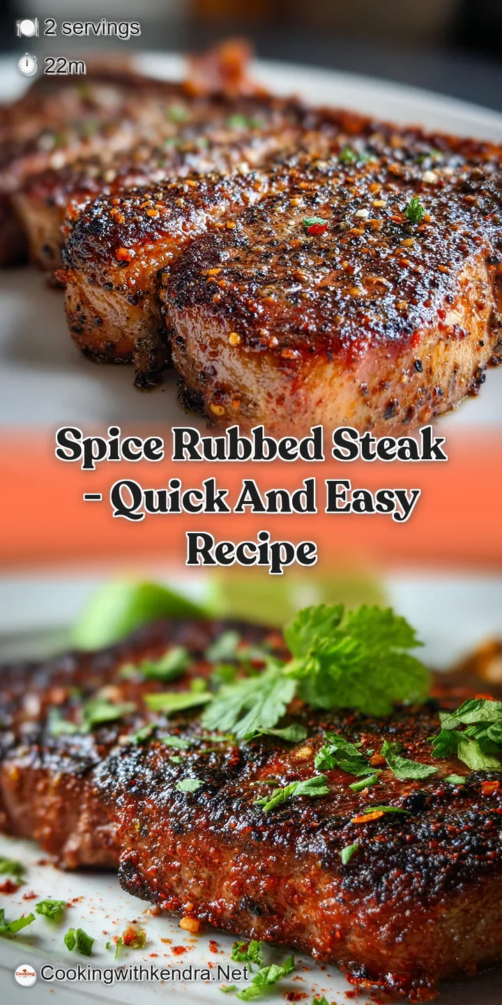 Close-up of a deeply browned, spice-rubbed crust on a juicy steak. The glistening surface hints at savory, rich flavor.