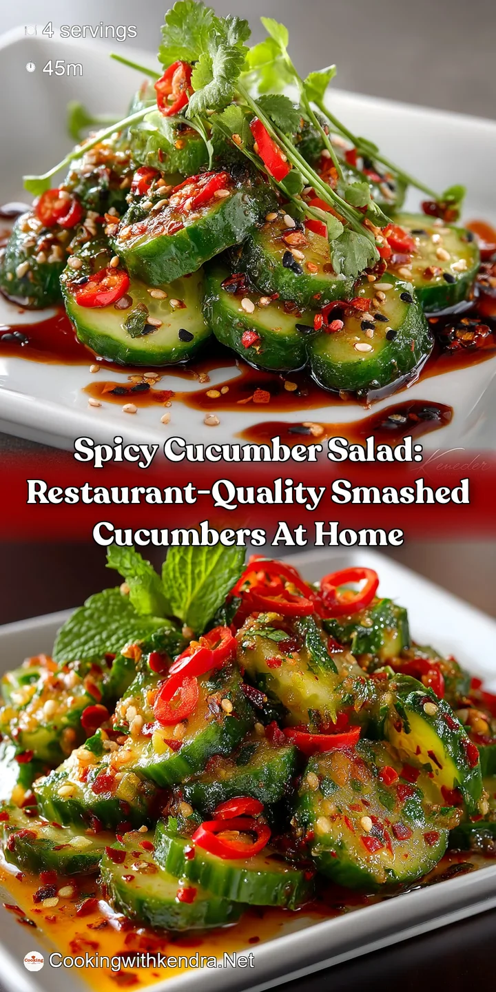Spicy Cucumber Salad: Restaurant-Quality Smashed Cucumbers at Home