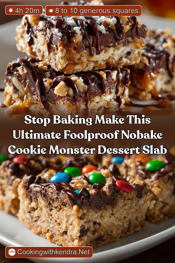 Stop Baking Make this Ultimate Foolproof NoBake Cookie Monster Dessert Slab