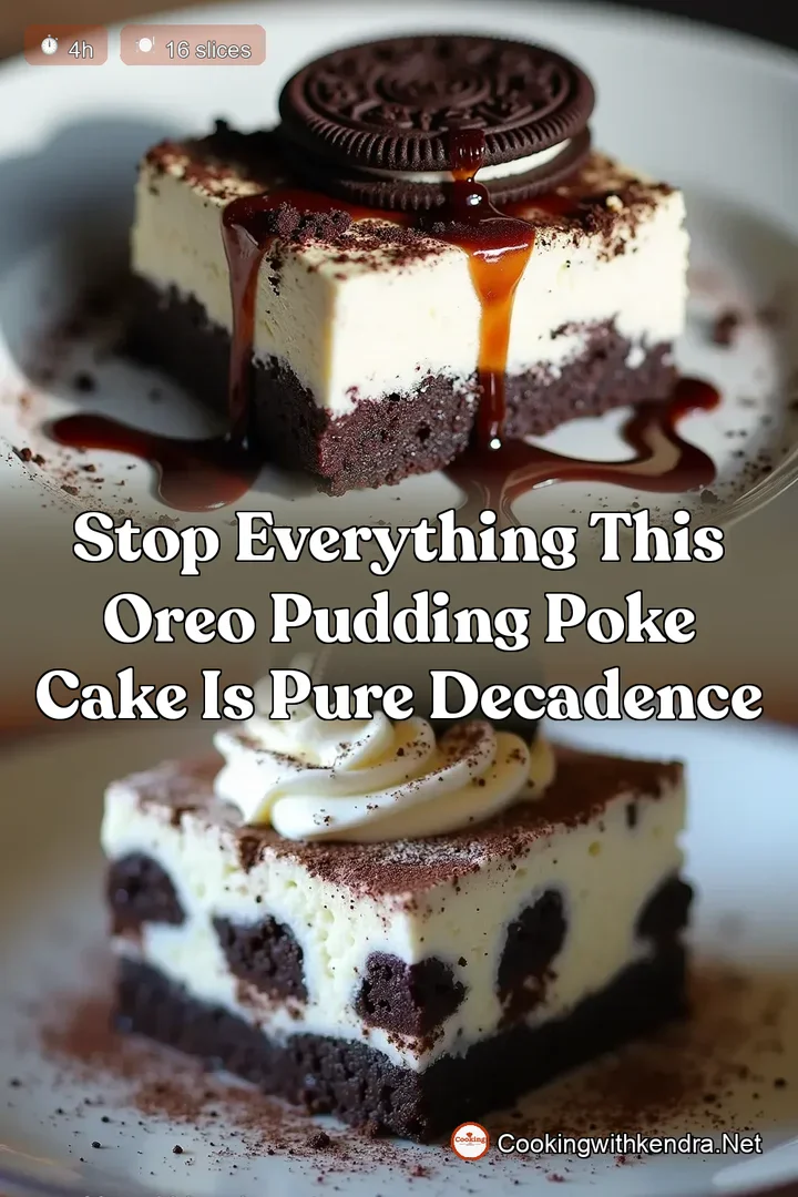 Stop Everything This Oreo Pudding Poke Cake is Pure Decadence