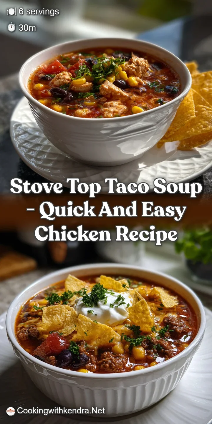 Stove Top Taco Soup - Quick and Easy Chicken Recipe