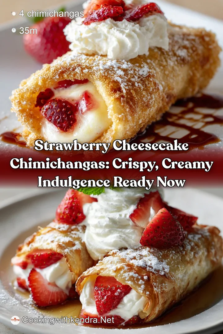 Strawberry Cheesecake Chimichangas: Crispy Creamy Indulgence Ready Now