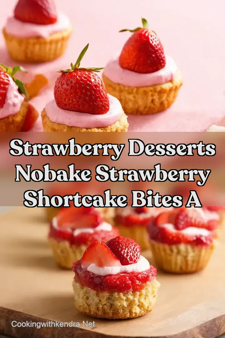 Strawberry Desserts NoBake Strawberry Shortcake Bites A