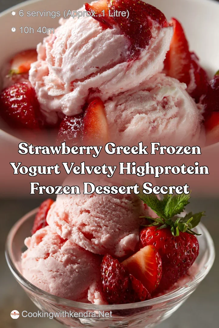 Strawberry Greek Frozen Yogurt Velvety HighProtein Frozen Dessert Secret