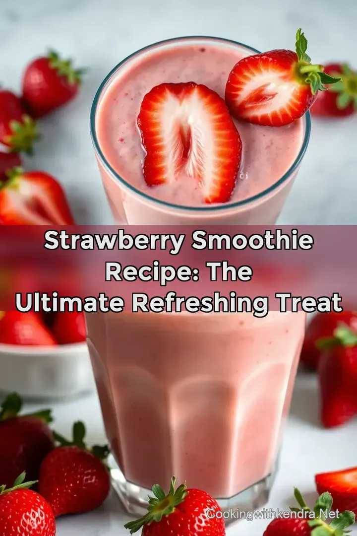 Strawberry Smoothie Recipe: The Ultimate Refreshing Treat