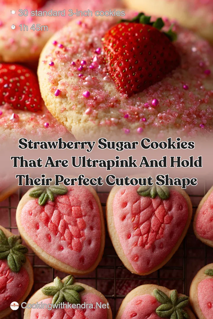 Strawberry Sugar Cookies that are UltraPink and Hold Their Perfect CutOut Shape