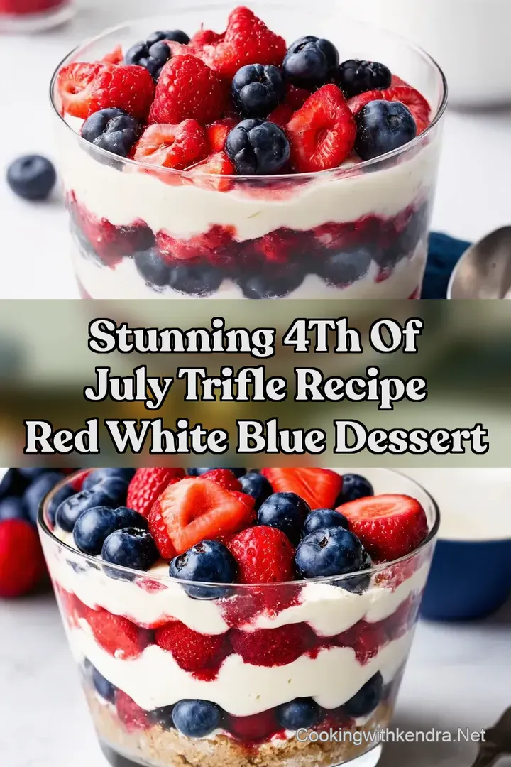 Stunning 4th of July Trifle Recipe Red White Blue Dessert