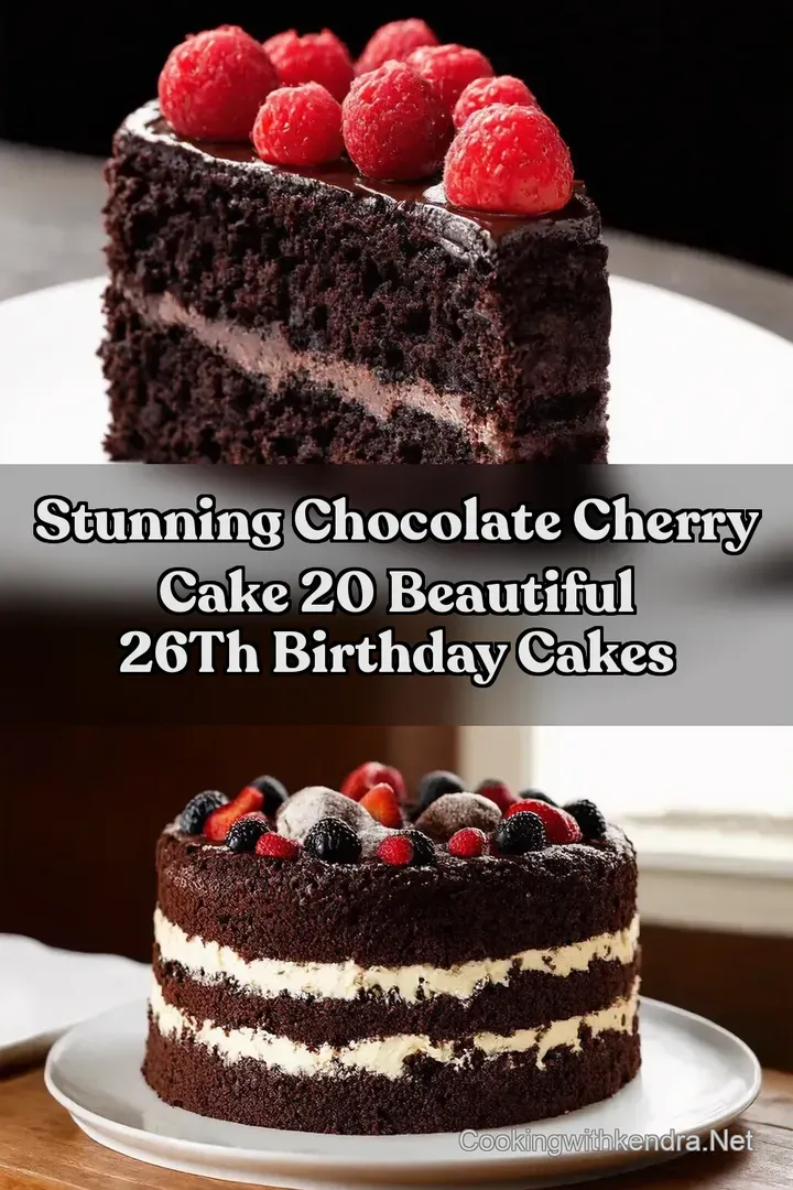 Stunning Chocolate Cherry Cake 20 BEAUTIFUL 26TH BIRTHDAY CAKES