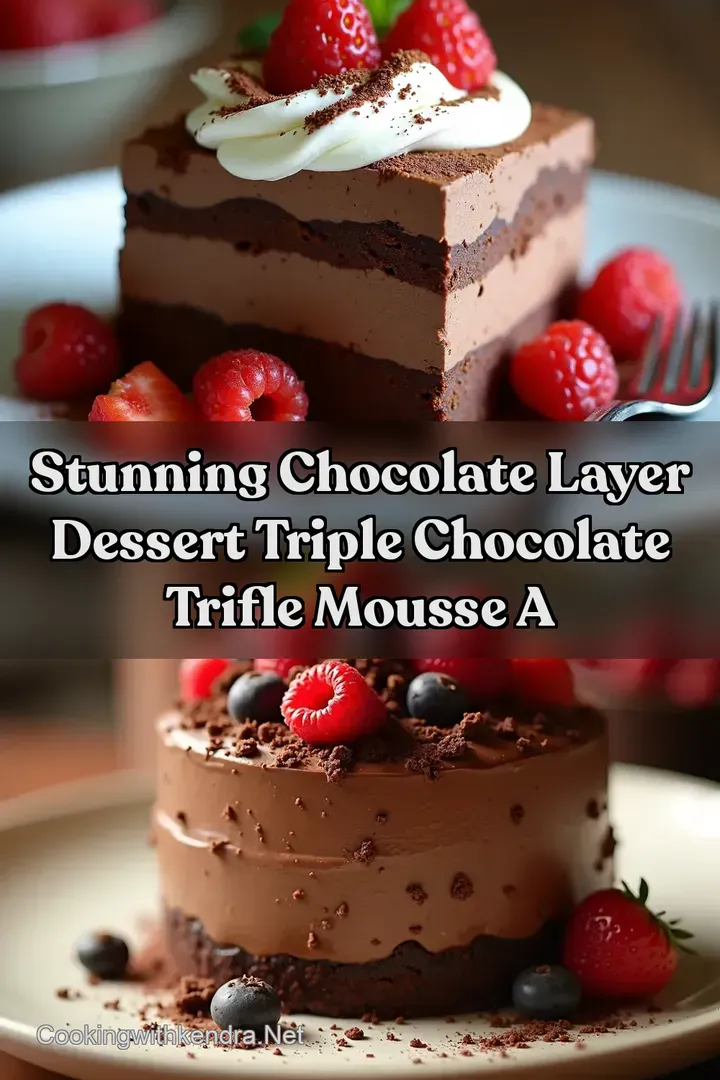 Stunning Chocolate Layer Dessert Triple Chocolate Trifle Mousse A