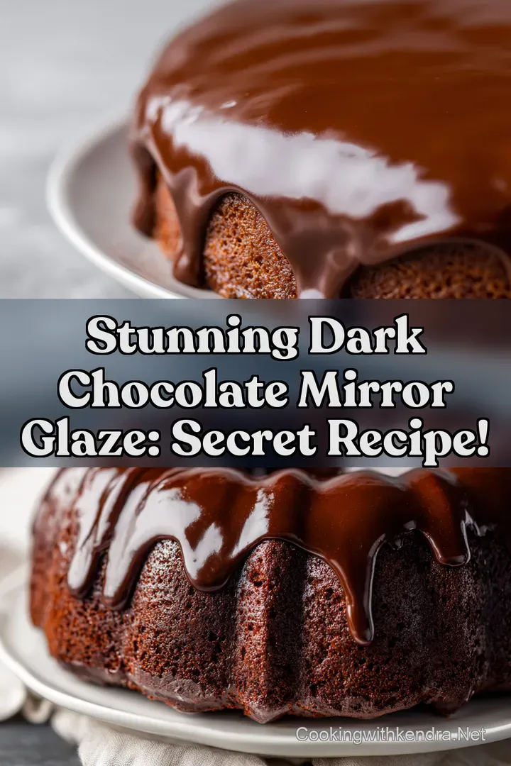 Stunning Dark Chocolate Mirror Glaze: Secret Recipe! : PIN FOR LATER Stunning Dark Chocolate Mirror Glaze: Secret Recipe!