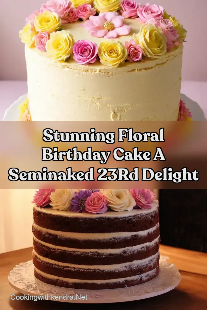 Stunning Floral Birthday Cake A SemiNaked 23rd Delight