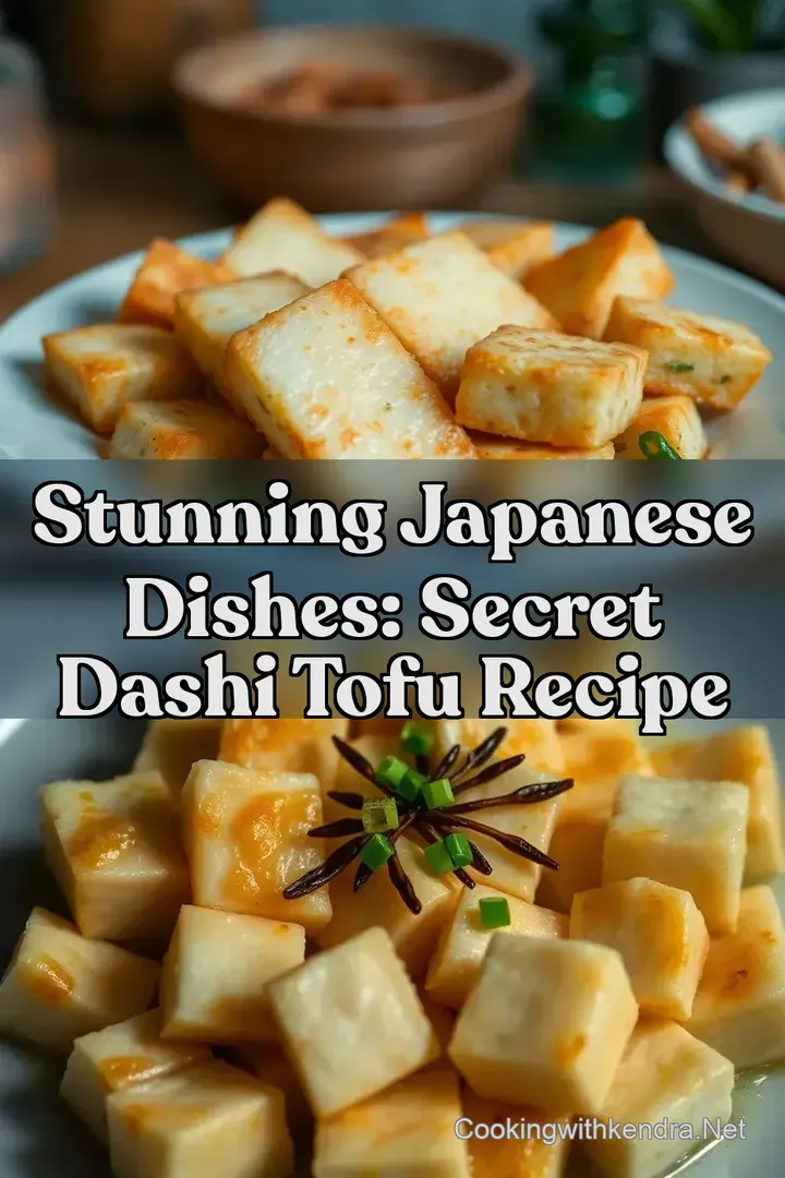 Stunning Japanese Dishes: Secret Dashi Tofu Recipe