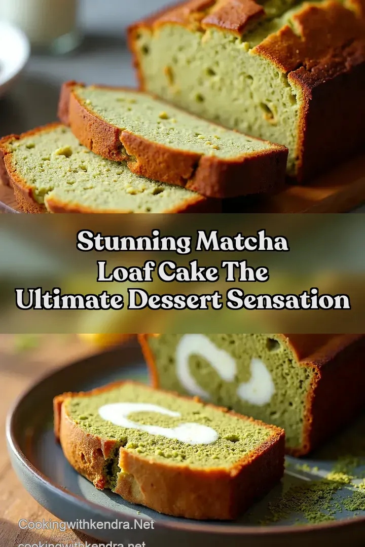 Stunning Matcha Loaf Cake The Ultimate Dessert Sensation