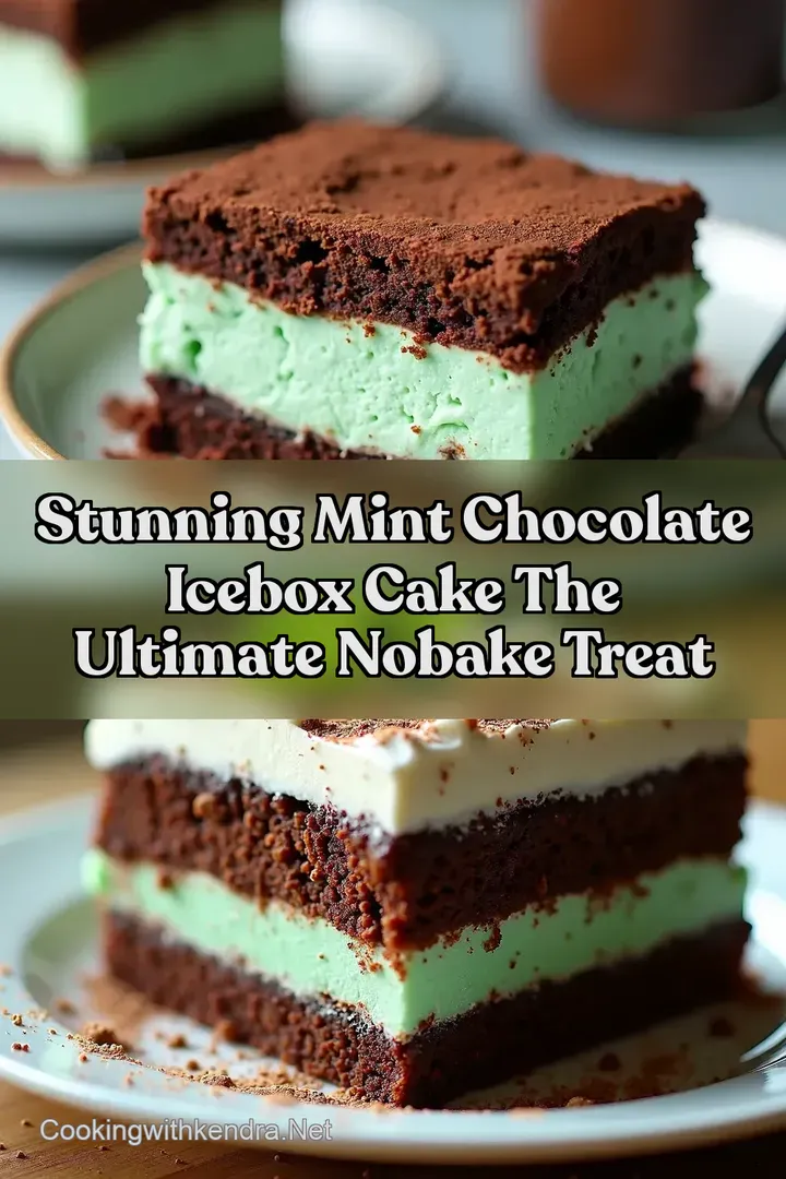 Stunning Mint Chocolate Icebox Cake The Ultimate NoBake Treat