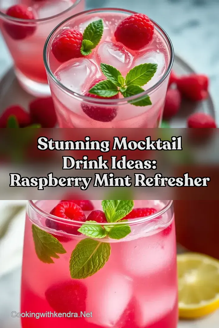 Stunning Mocktail Drink Ideas: Raspberry Mint Refresher