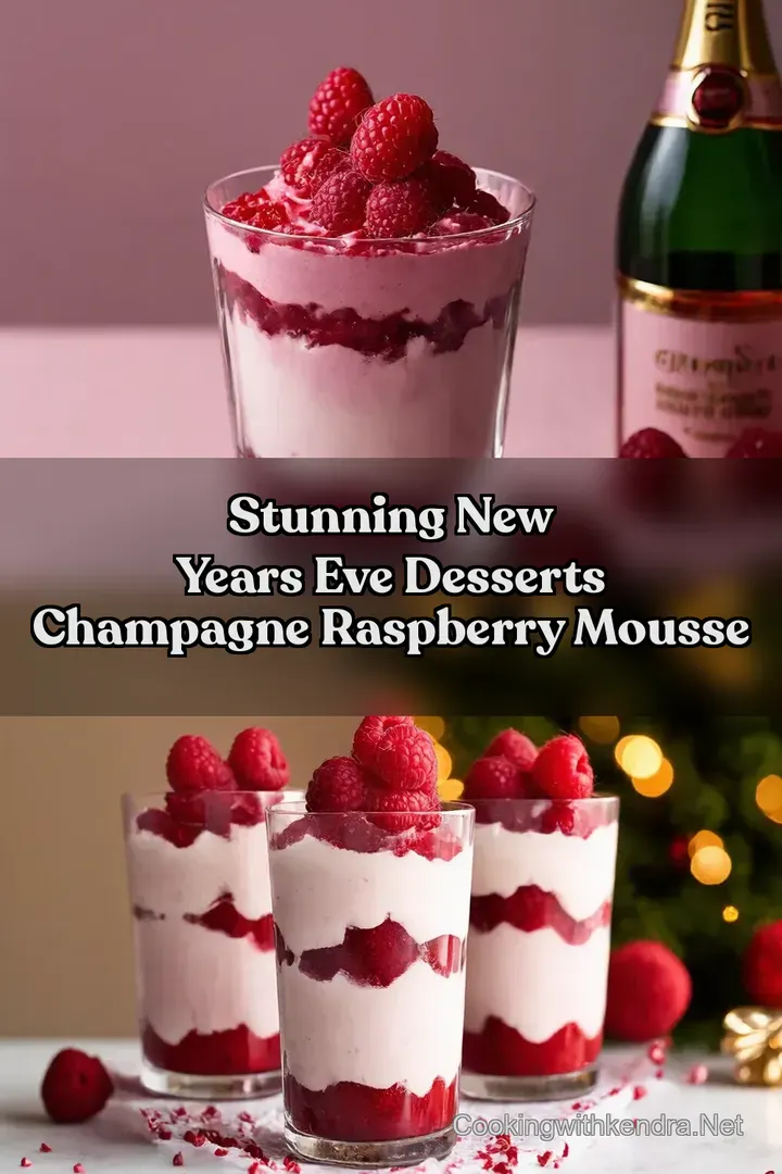 Stunning New Years Eve Desserts Champagne Raspberry Mousse