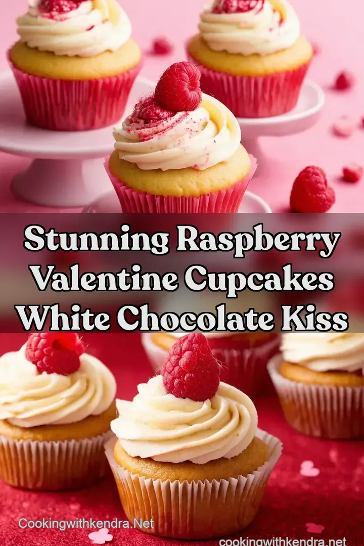 Stunning Raspberry Valentine Cupcakes White Chocolate Kiss