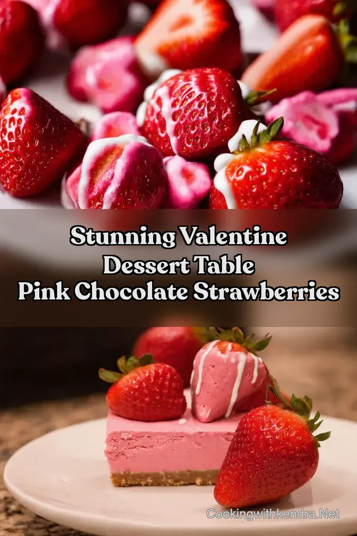 Stunning Valentine Dessert Table Pink Chocolate Strawberries