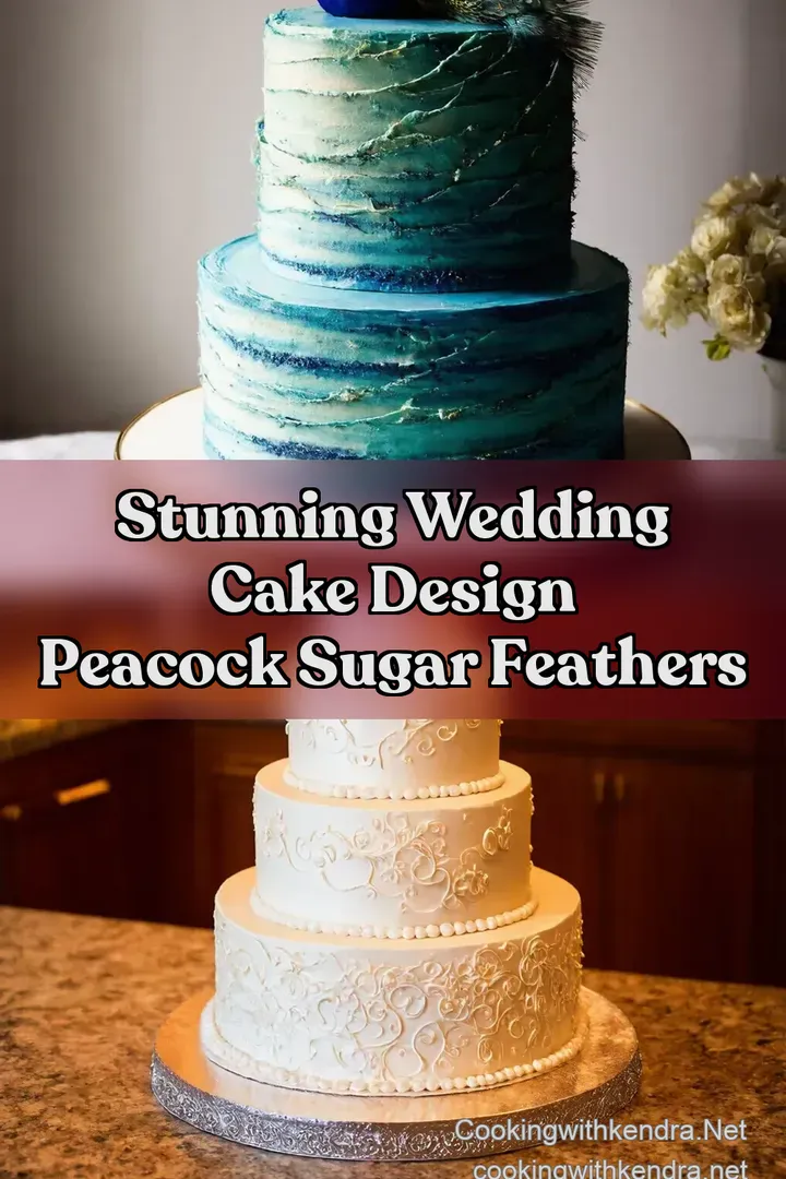 Stunning Wedding Cake Design Peacock Sugar Feathers