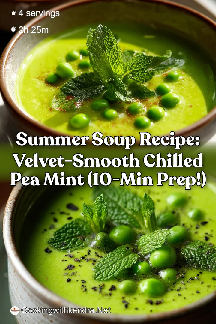 Summer Soup Recipe: Velvet-Smooth Chilled Pea Mint (10-Min Prep!)