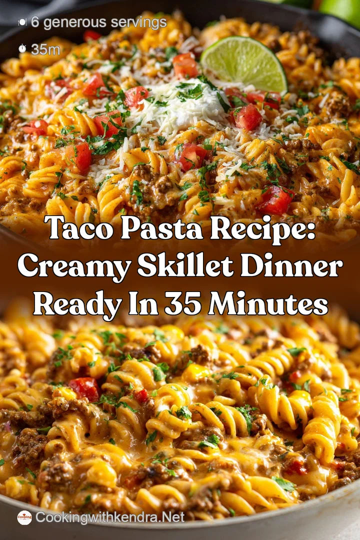 Taco Pasta Recipe: Creamy Skillet Dinner Ready in 35 Minutes