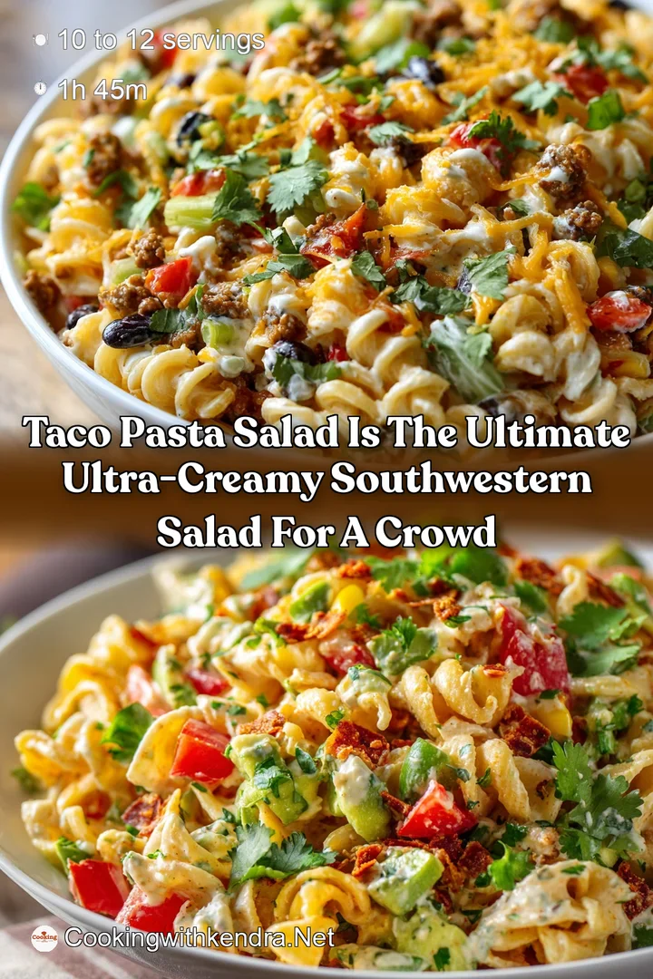 Taco Pasta Salad is the Ultimate Ultra-Creamy Southwestern Salad for a Crowd