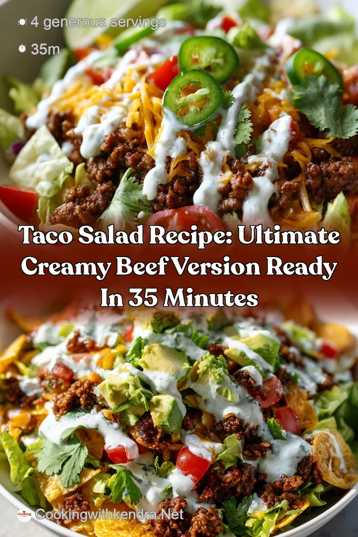 Taco Salad Recipe: Ultimate Creamy Beef Version Ready in 35 Minutes