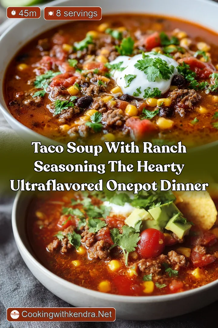 Taco Soup with Ranch Seasoning The Hearty UltraFlavored OnePot Dinner